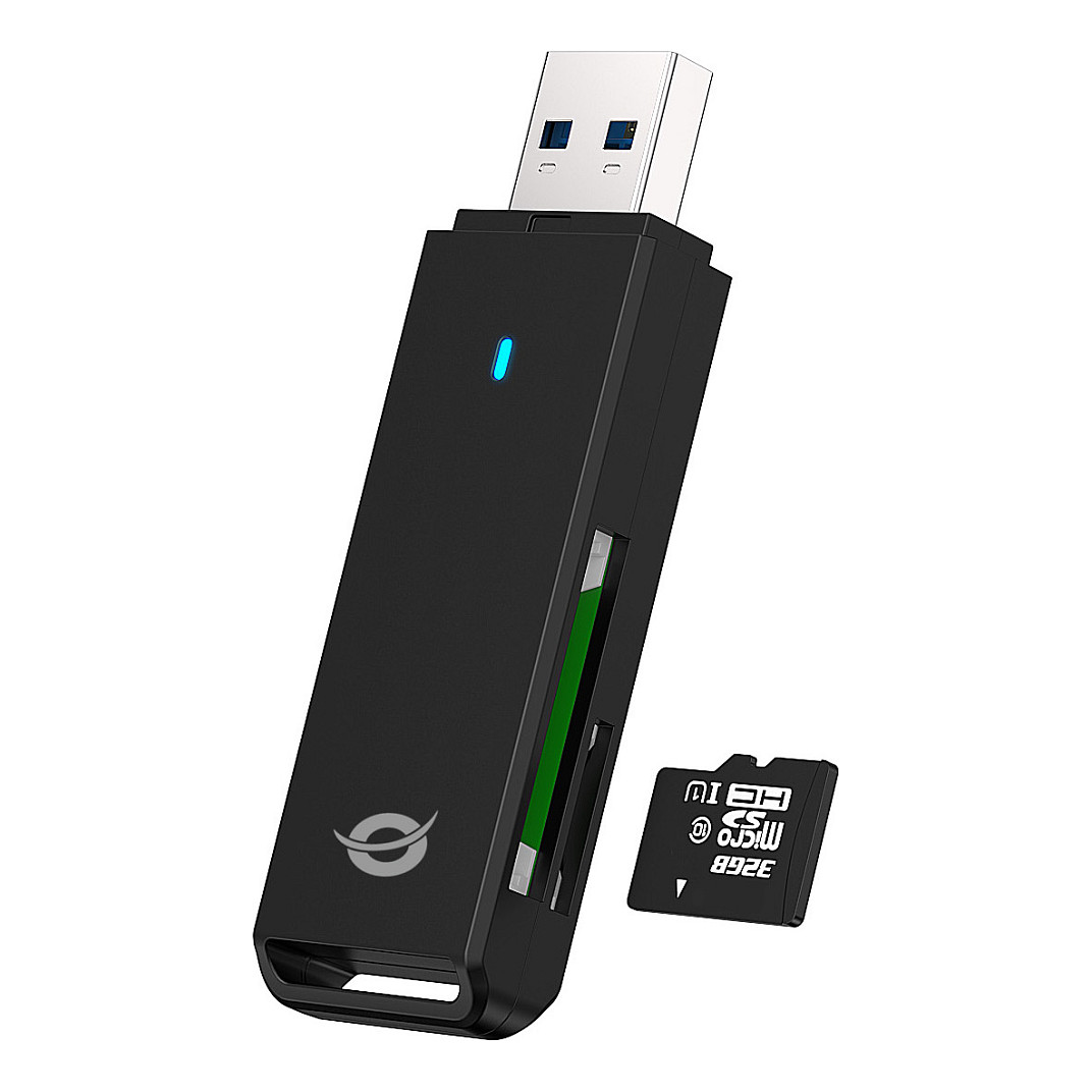 Adapter për Kartë memorie Conceptronic Card Reader  USB-A 3.2 to TF / MicroSD 3.0 – Zezë - 5