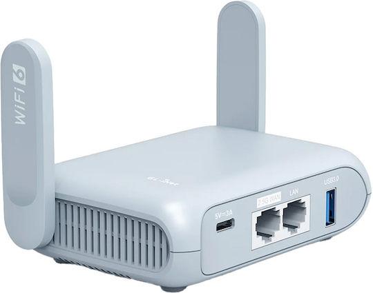 GL.iNet, Beryl AX GL-MT3000, Ruter, Wi-Fi 6, AX3000, Dual-Band, 1× 2.5GbE WAN + 1× Gigabit LAN, Blu - 4