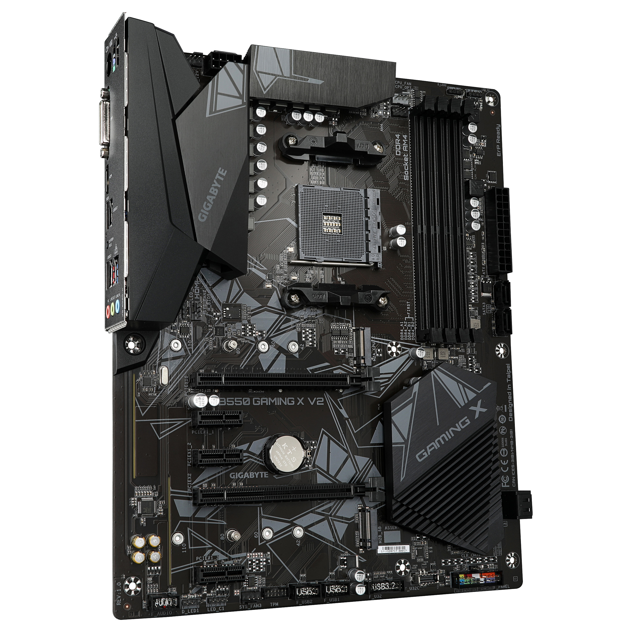 Pllakë Amë AMD AM4 Gigabyte B550 Gaming X V2 / DDR4 / HDMI+DVI - 3
