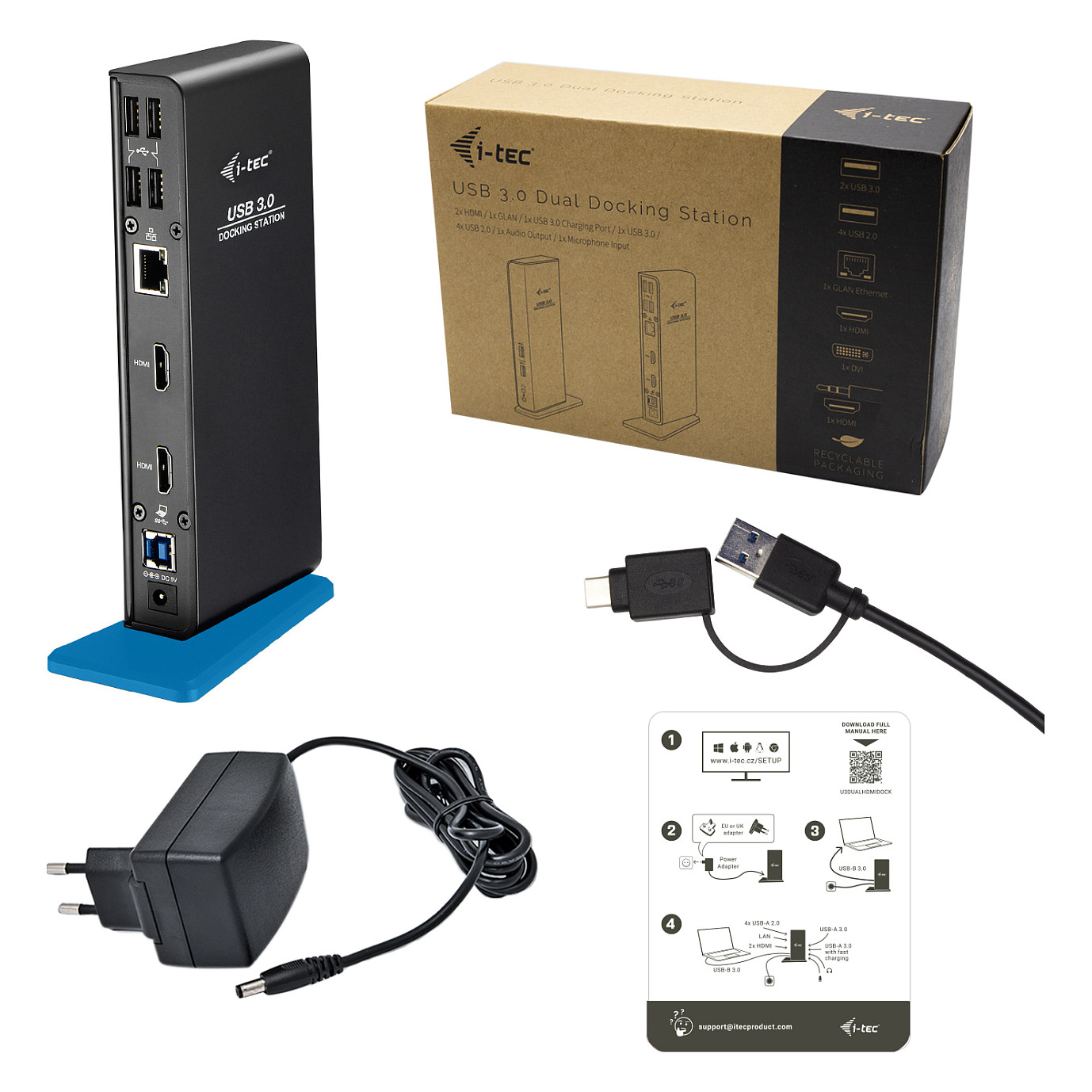 Docking Station i-tec USB 3.0 Dual HDMI - Zezë - 5