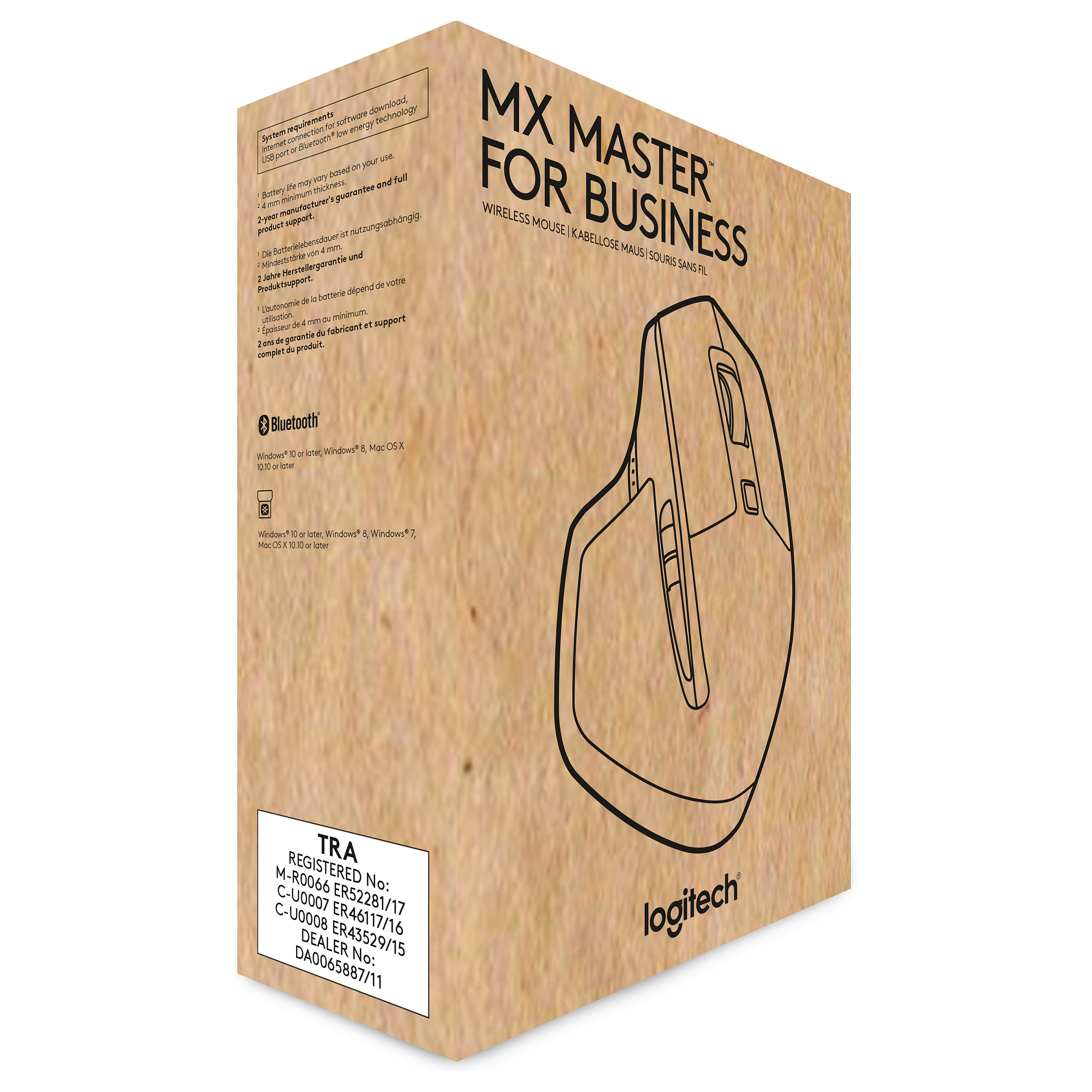 Maus pa Kabllo Logitech MX Master / Right Hand / Bluetooth / 1000dpi- Zezë - 14