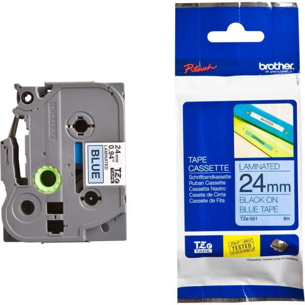 Shirit për Printer 3D Brother Colour Ribbon TZE-551 / TZE551 - Zezë mbi Blu - 3