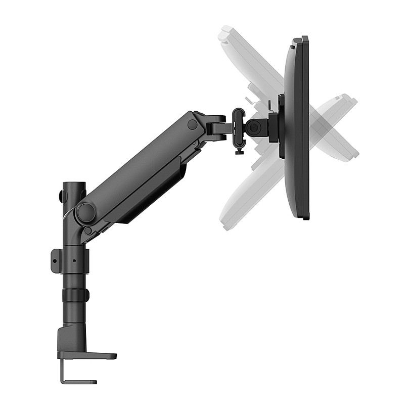 Mbajtëse për Monitor Neomounts / 2 Monitorë / 24"-34" / 11kg për Monitor / VESA 75x75-100x100 / Full Motion / Gas Spring / Tavolinë - Zezë - 10