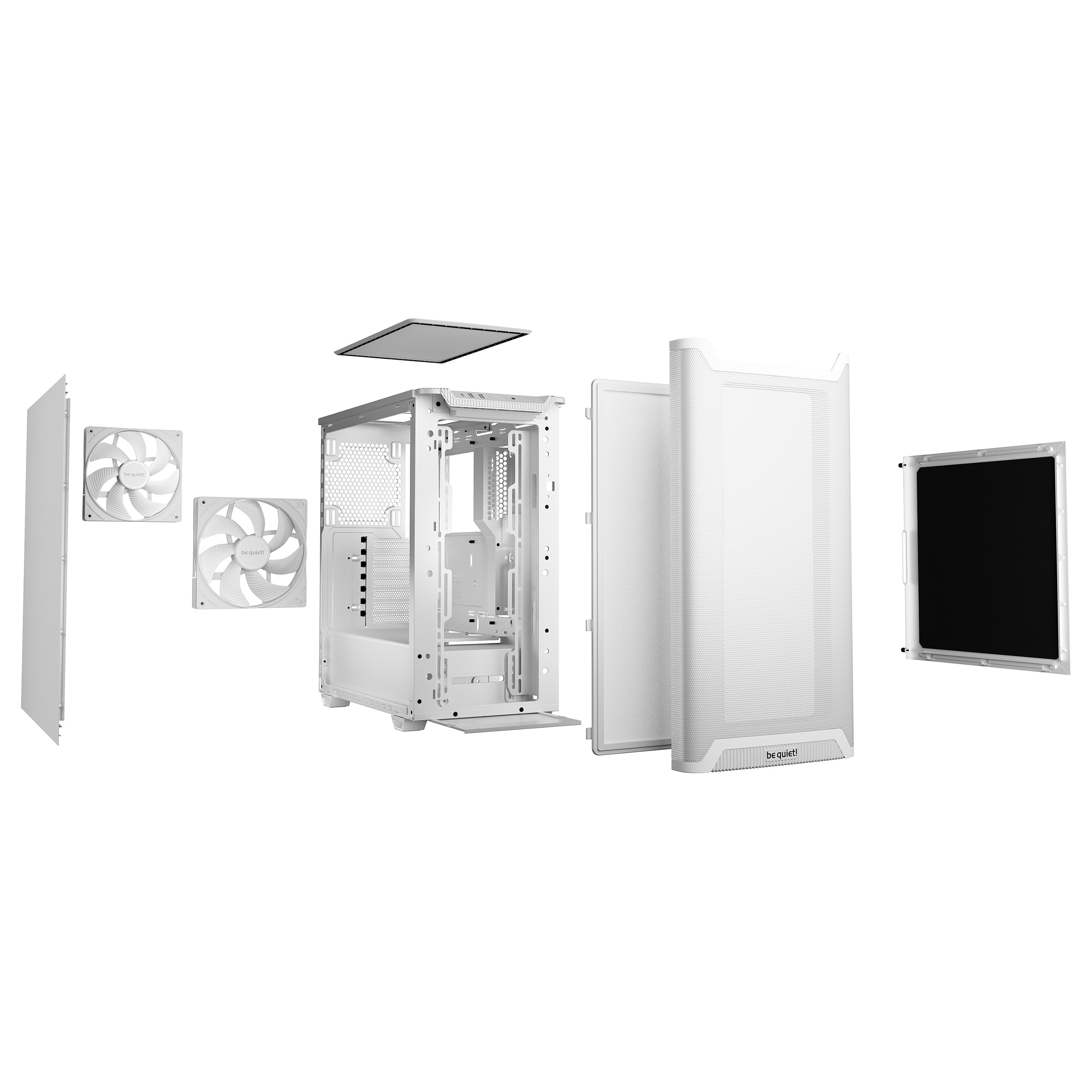 Kasë PC be quiet! PURE BASE 501 Airflow / Midi Tower / ATX / 1x 140mm + 1x 140mm Fan / Airflow - Bardhë - 4