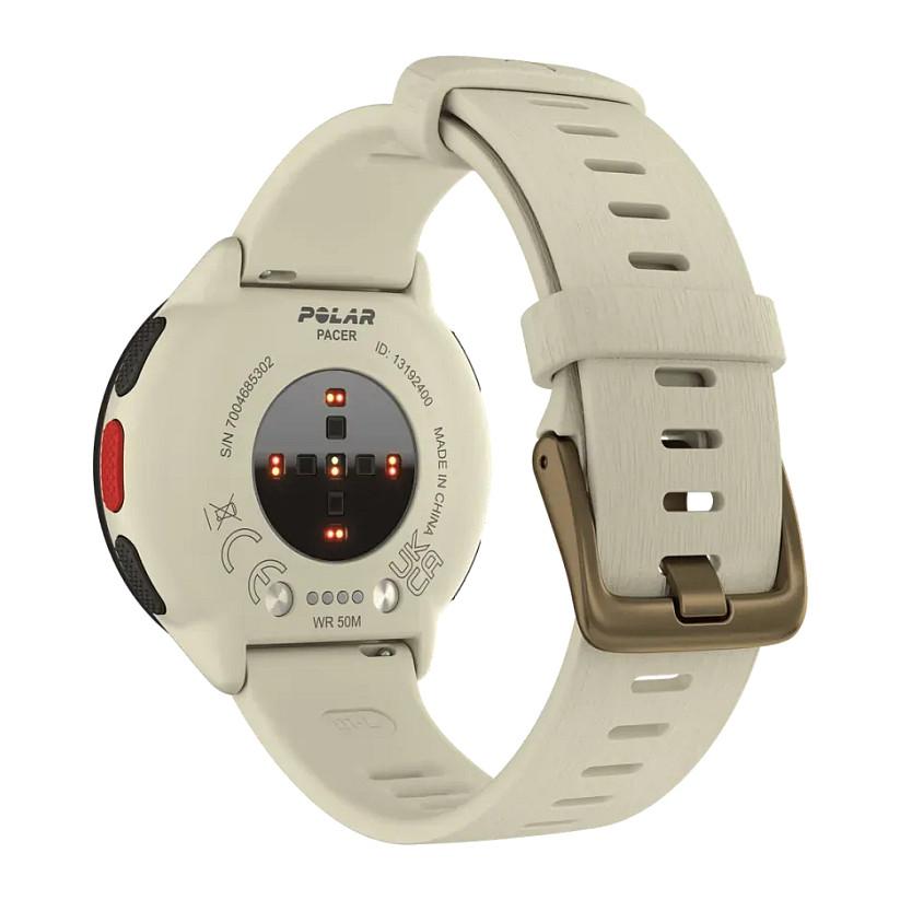 Orë e Mençur Polar Pacer, 1.2", GPS, Bluetooth 5.1, Monitorim i Rrahjeve të Zemrës, WR50 - Bezhë - 4