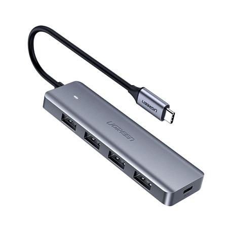 Hub USB-C UGREEN 70336, 4x USB-A 3.0, 5Gbps, 15cm - Argjend