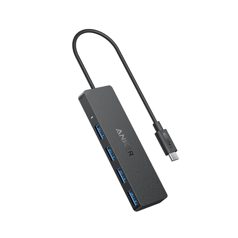 HUB Anker USB‑A / 4 Porta USB 3.0 / 5 Gbit/s / Me kabllo 20cm - Zezë - 1
