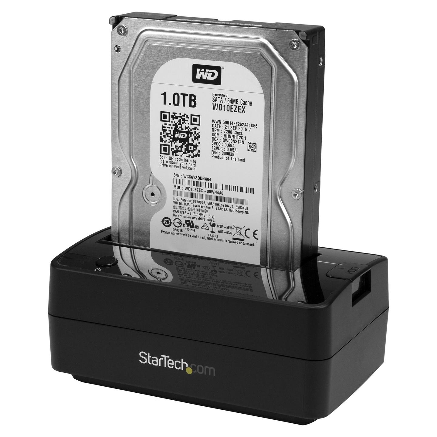 Docking Station për HDD/SSD StarTech.com SDOCKU313E , 1 Bay , 2.5"/3.5" , SATA III , USB 3.1 Gen 2 , 10Gbps , eSATA - Zezë - 6