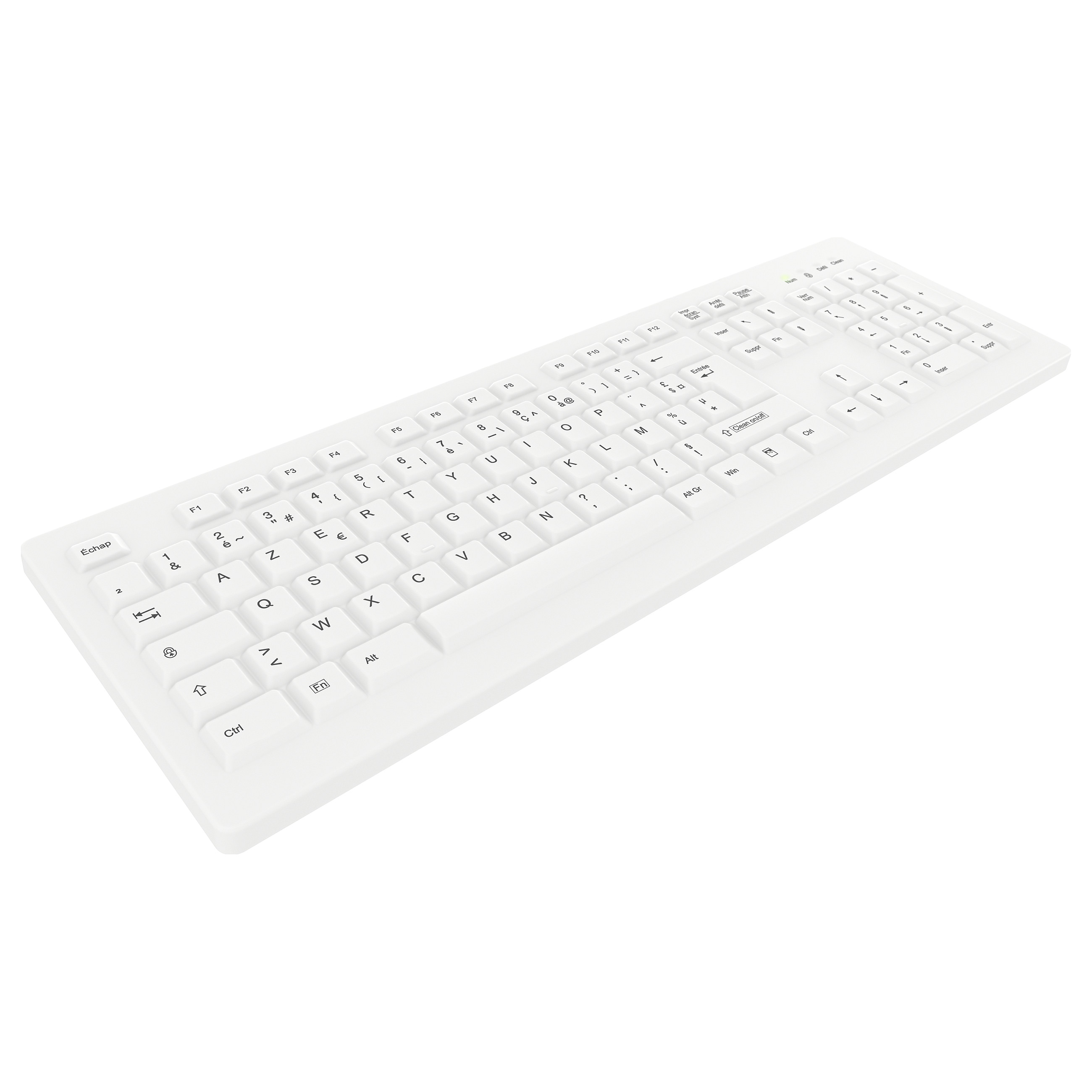 Tastierë me kabllo Cherry AK-C8100F-FU1-W/FR  – Bardhë - 2