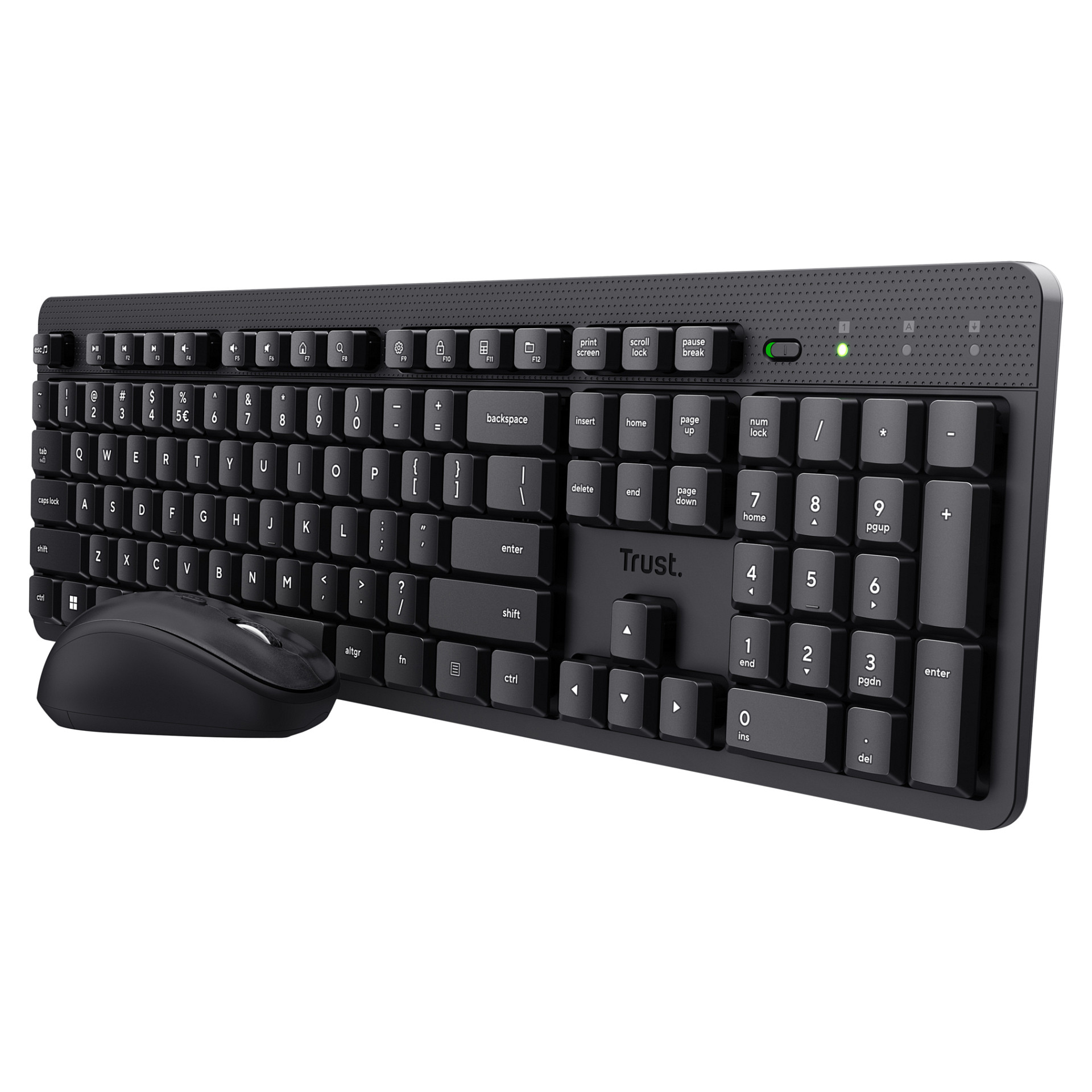 Combo (Tastierë & Maus) Trust Ody II / QWERTZ / Membrane / RF Wireless - Zezë