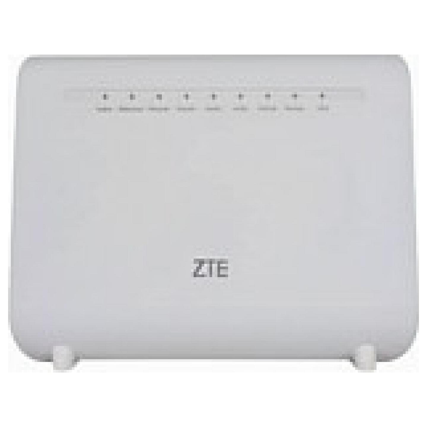 Ruter ZTE ZXHN H288A, Modem VDSL2/ADSL2+, SuperVectoring 35b, Wi-Fi 5 AC1200, Dual-Band, 1× Gigabit WAN + 4× Gigabit LAN, USB 2.0, 2× FXS - Bardhë