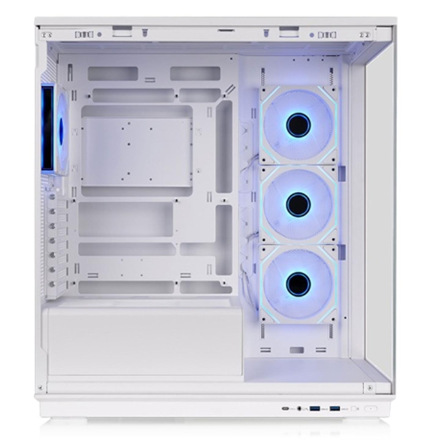 Kasë Thermaltake Stage 450 TG ARGB Snow, Midi Tower, ATX, 2 panele xhami të temperuar, 4x 120 mm ARGB - Bardhë