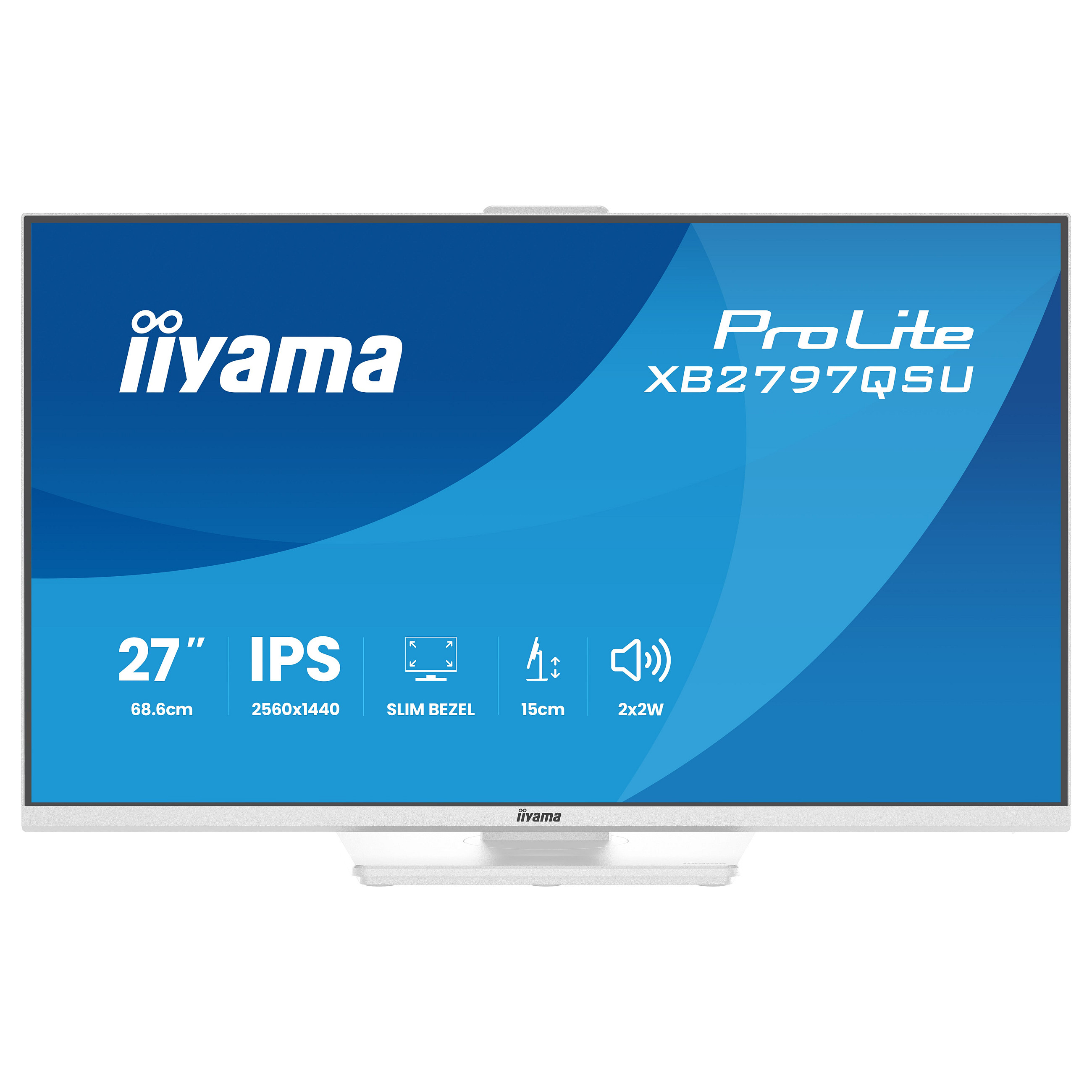 Monitor iiyama ProLite XB2797QSU-W1 / 27"/ Quad HD IPS / LED / 75Hz / 1ms / HDMI+USB+DP - Bardhë - 6