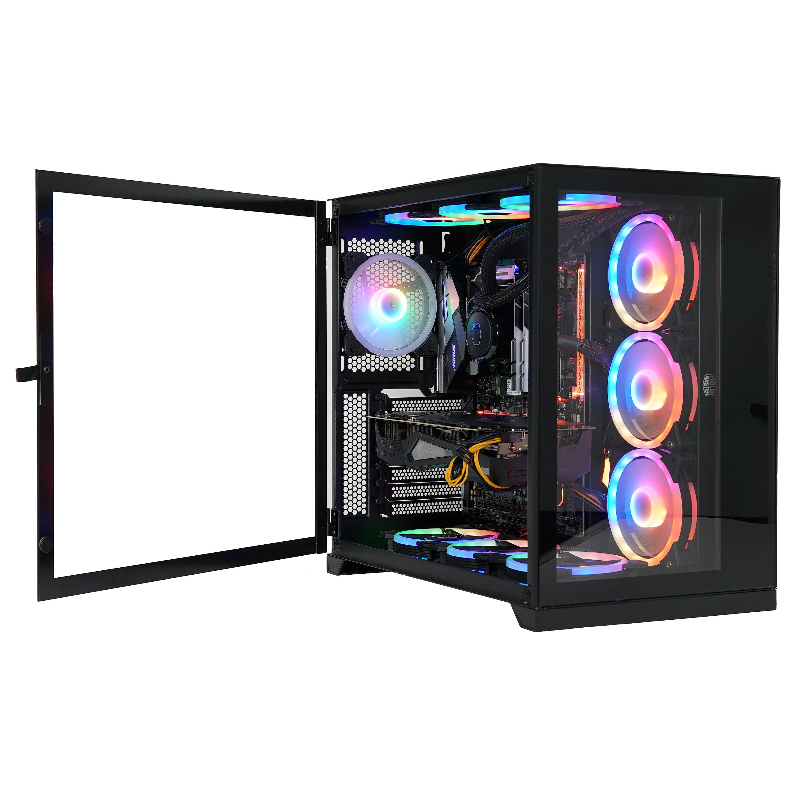 Kasë PC Inter-Tech C-703 Vision / Midi Tower / ATX / 10x 120mm Fan Support / 3x 2.5" + 2x 3.5" Bay / Tempered Glass - Zezë - 12