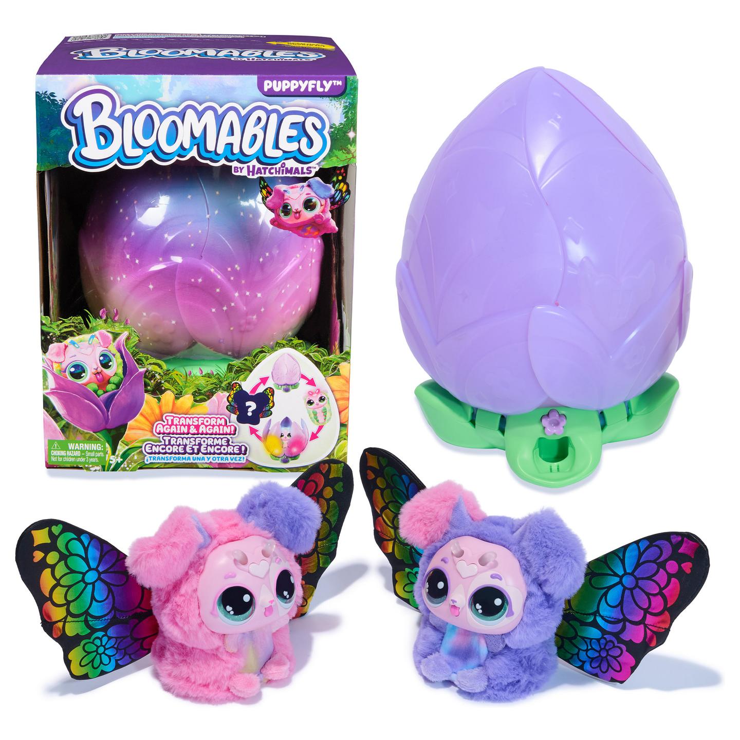 Lodra Hatchimals Bloomables Puppyfly – Interactive Toy / Double Transformation / 100+ Sounds & Reactions / 3 AA Batteries - Mix