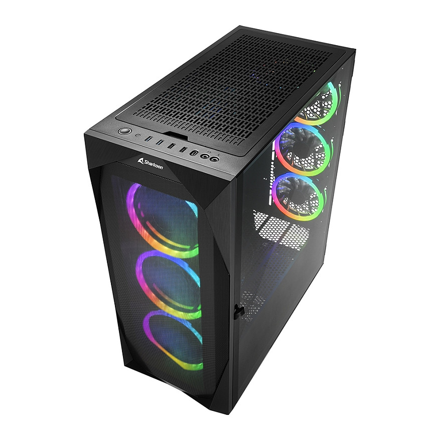 Kasë Sharkoon REV300 ATX/E-ATX 2xGlas – Zezë - 3