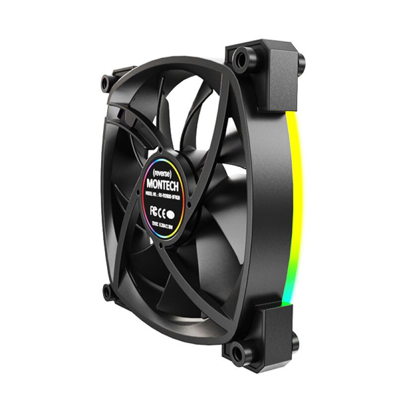Ftohës për Kasë Montech RX120 / 120mm / 800-1600 RPM / 3-Pack – Zezë - 2