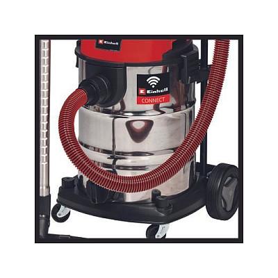 Fshesë Elektrike Einhell TP-VC 36/30 S Auto-Solo Professional, 36V, 30L, Pastrim i Thatë dhe i Lagësht - Kuqe/Argjend - 5