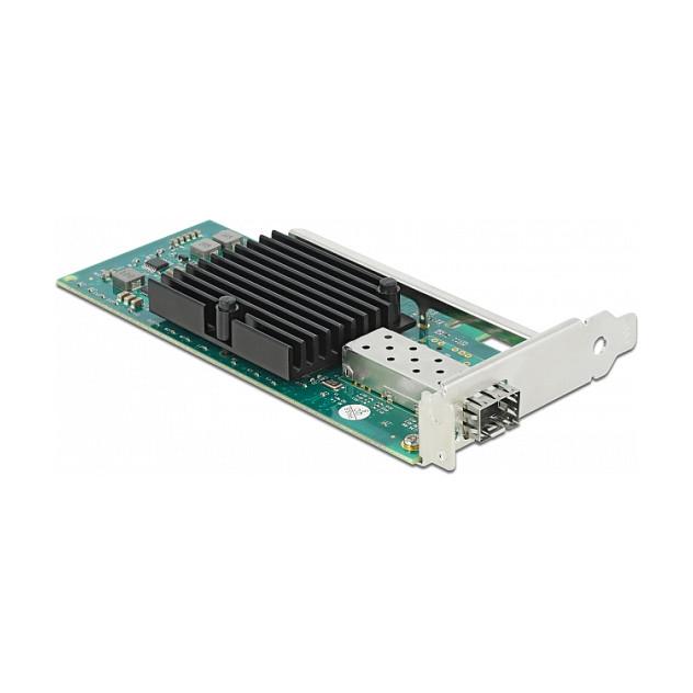 Kartë e Rrjetit PCI Express Delock 90479 / PCIe 2.0 x8 / 1x SFP+ 10GbE / Intel 82599EN / 10Gbps / VLAN / PXE - Zezë