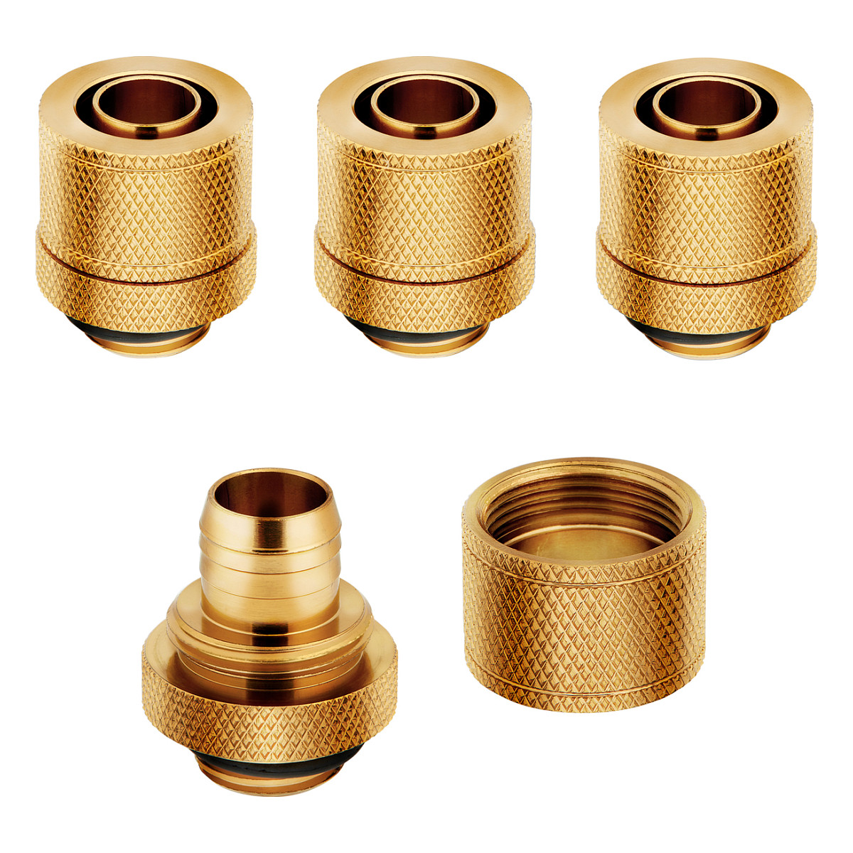Aksesor për Ftohës Corsair Hydro X Series XF / Fitting G1/4" në 13/10mm / Compression / 4 copë – Ari - 3