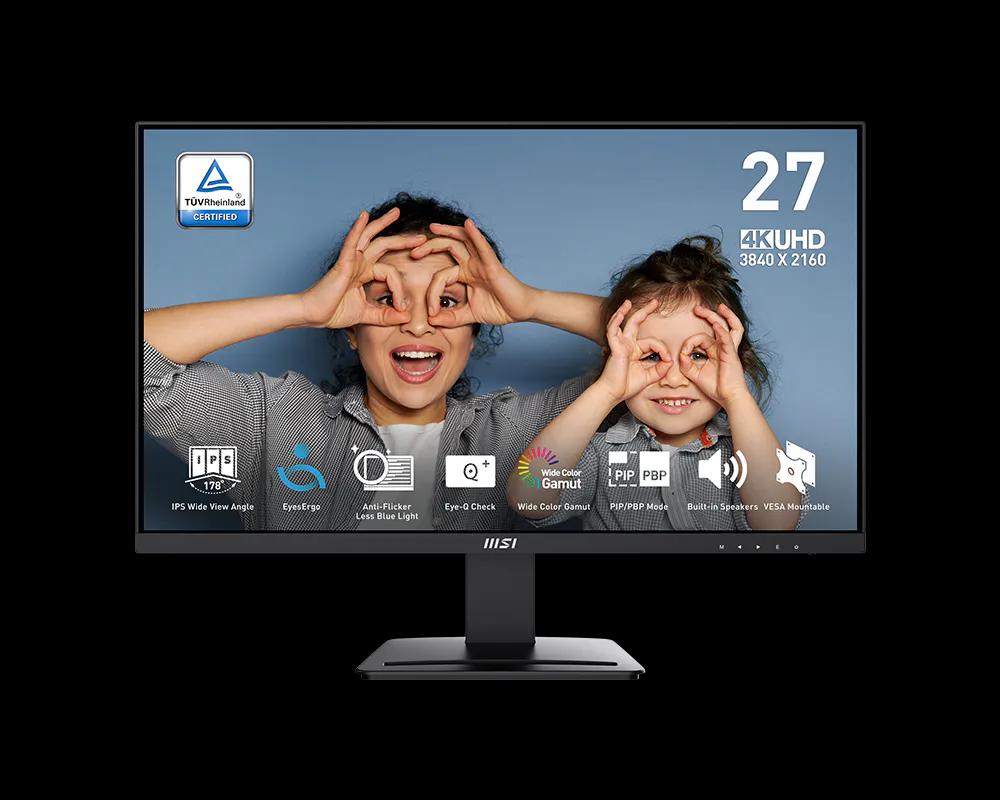 Monitor MSI PRO MP273U / 27" / 4K UHD IPS / 60Hz / 5ms / HDMI+DisplayPort - Zezë - 1