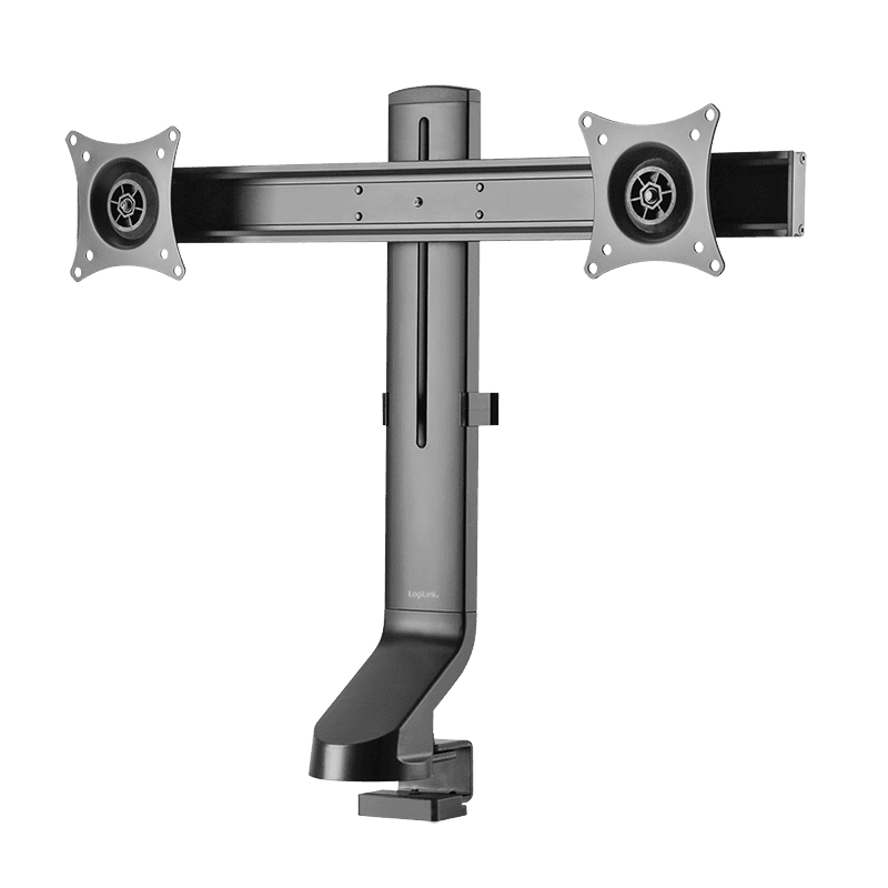 Mbajtëse për Monitor LogiLink BP0160 / 2 Monitorë / 17–27" / deri 7kg për Monitor / VESA 75x75 & 100x100 / Rotacion 180° - Zezë - 2