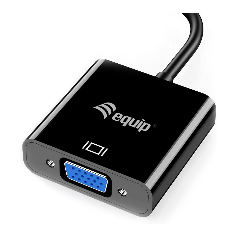 Kabllo USB Equip USB 3.0 në VGA HD15 / 1920×1080@60Hz / 0.15m - Zezë - 3