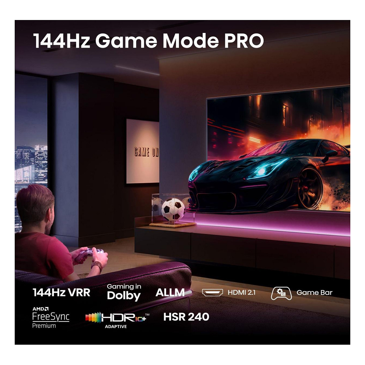 Smart TV Hisense 85E77Q PRO / 85"/ 4K Ultra HD / QLED / 144Hz / HDMI+USB - Zezë - 3
