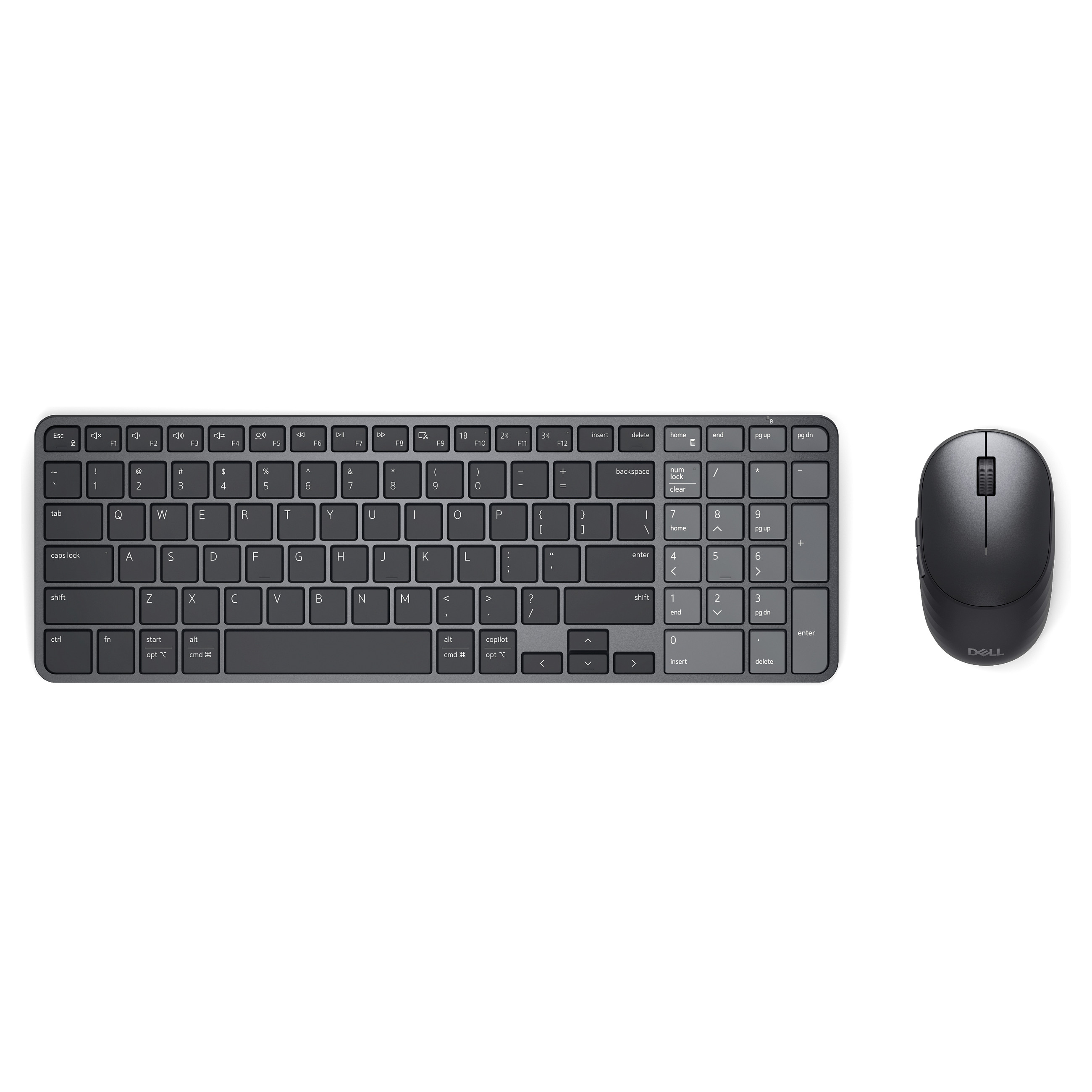 Combo (Tastierë&Maus) Dell Pro 7 KM746 / QWERTZ DE / Scissor / 100% / 2.4 GHz / Bluetooth / USB-C - Zezë