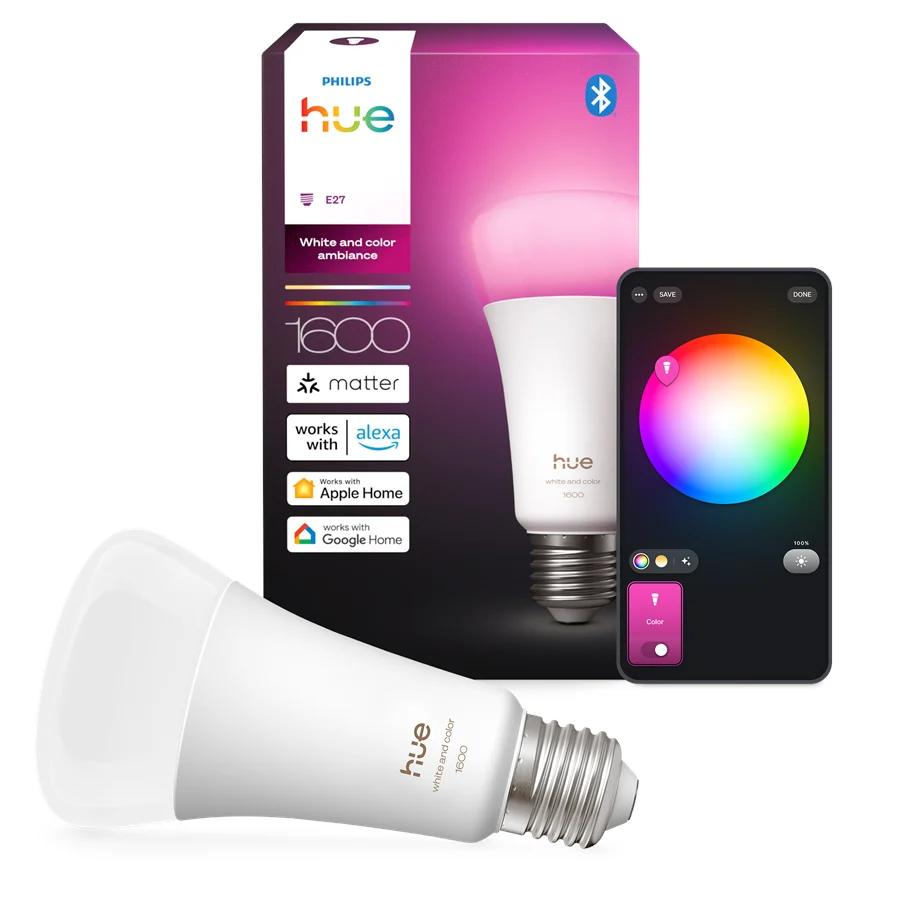 Dritë e Mençur Philips Hue White & Color Ambiance A67, E27, 1600lm, 11.8W, Bluetooth + Zigbee - Bardhë - 2