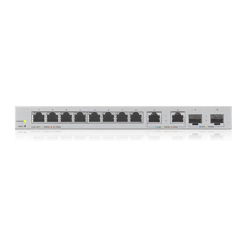 Switch Zyxel XGS1210-12, 8x Gigabit RJ45, 2x 2.5G RJ45, 2x 10G SFP+, 66Gbps, Web Managed, VLAN, QoS - Hiri - 2