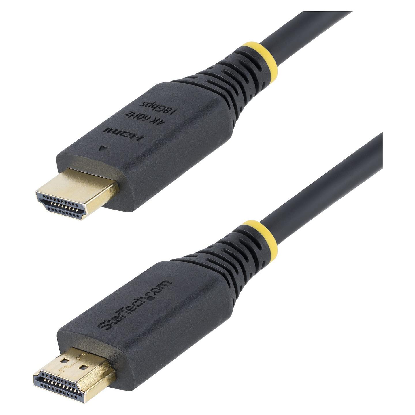 Kabllo HDMI StarTech.com HDMI2CABLE-4K60-150C / HDMI në HDMI / 1.5m / HDMI 2.0 / 4K 60Hz / 1440p 144Hz - Zezë