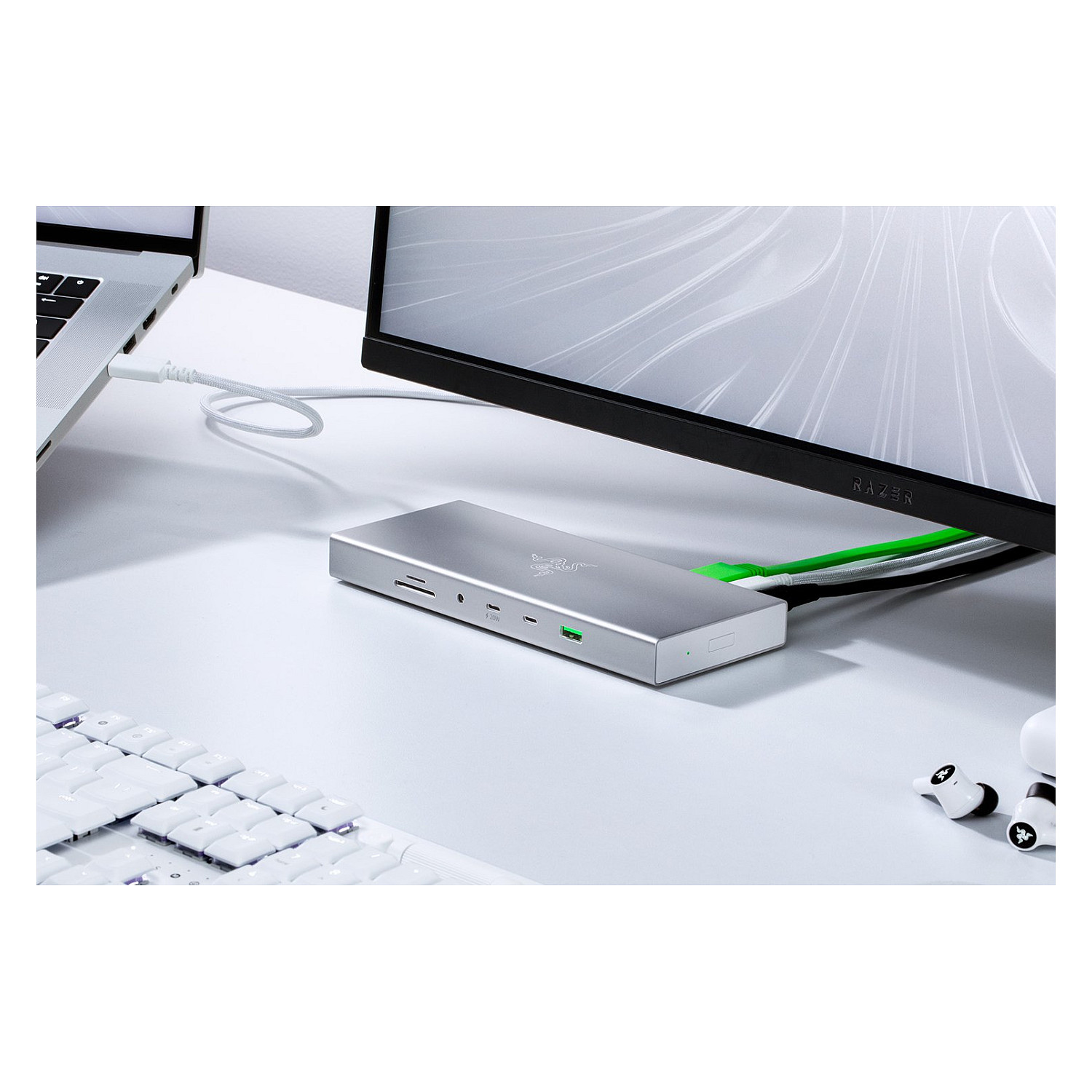Docking Station Razer USB 4 Dock / 5x USB-A / 3x USB-C / HDMI / DisplayPort / Gigabit Ethernet / SD-MicroSD / 100W PD – Zezë - 6