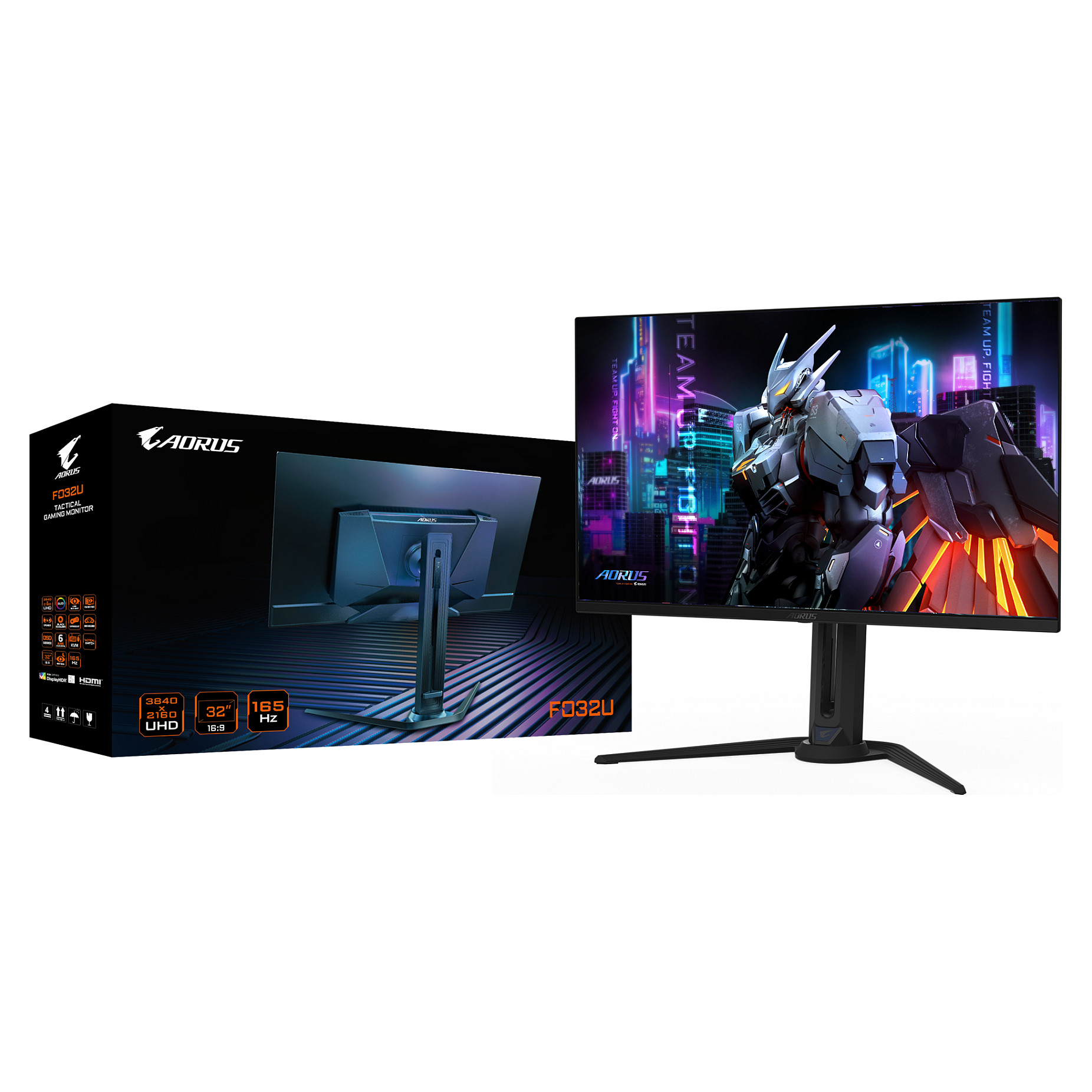 Monitor Gaming Gigabyte Aorus FO32U / 31.5" / 4K Ultra HD OLED / 165 Hz / 0.03 ms / HDMI+USB+DP - Zezë - 8
