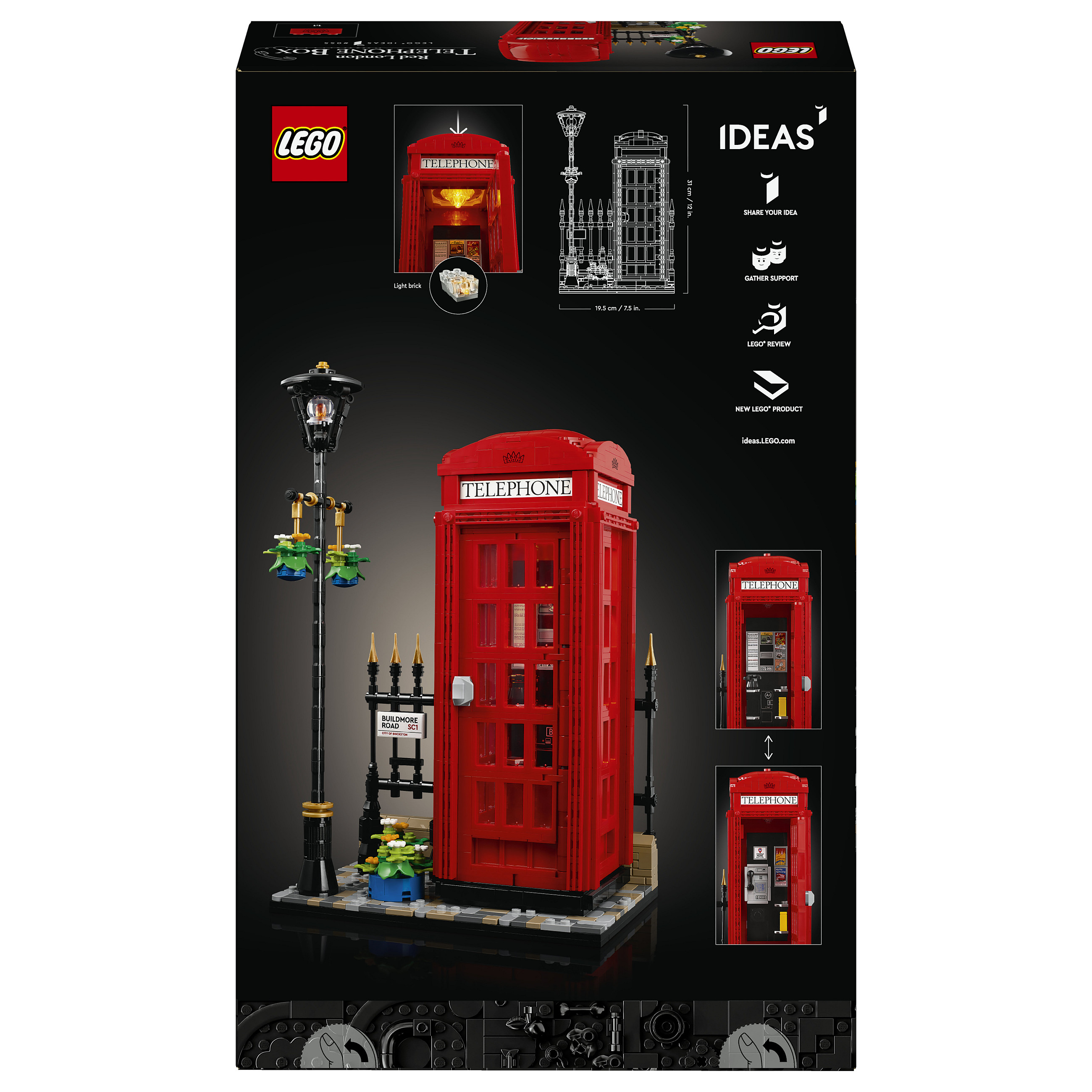 LEGO Ideas Red London Telephone Box 21347 - 7