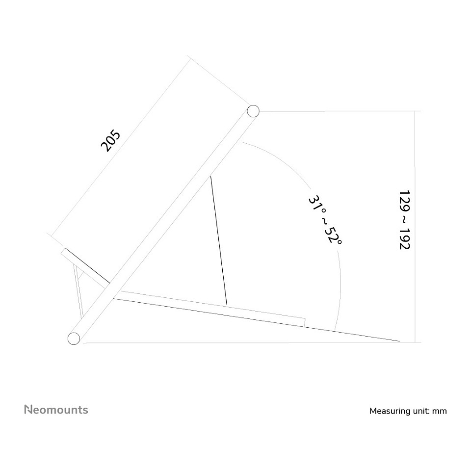 Mbajtës & Ftohës për Laptop Neomounts Tischständer për Notebook dhe Tableta 5KG NSLS100 - 16