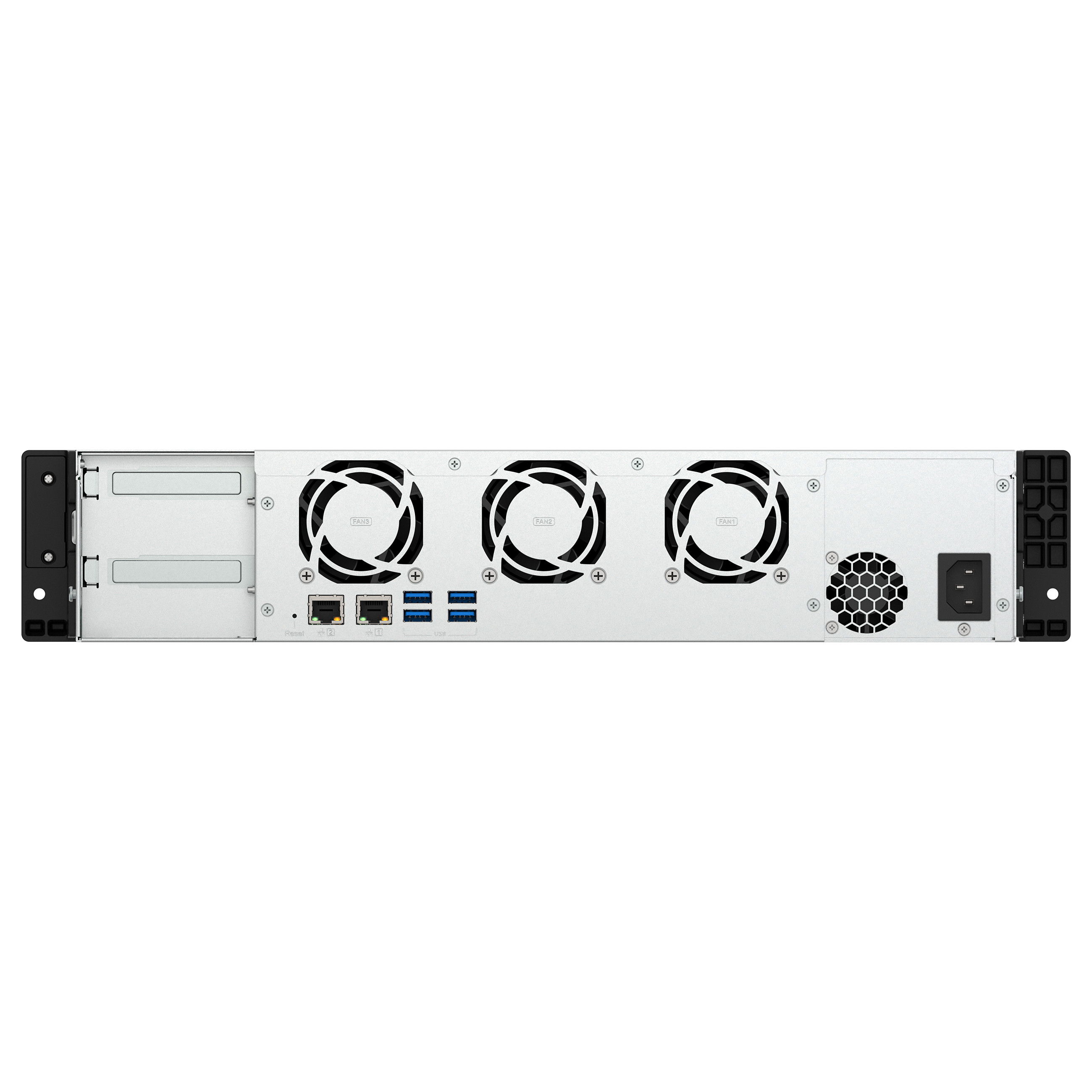 NAS QNAP TS‑855eU‑8G 8‑Bay Short Depth Rackmount / Intel Atom C5125 (8 cores, 2.8GHz) 8GB / 2x 2.5GbE / 2x M.2 2280 / 2x PCIe Gen3 /PSU - 2