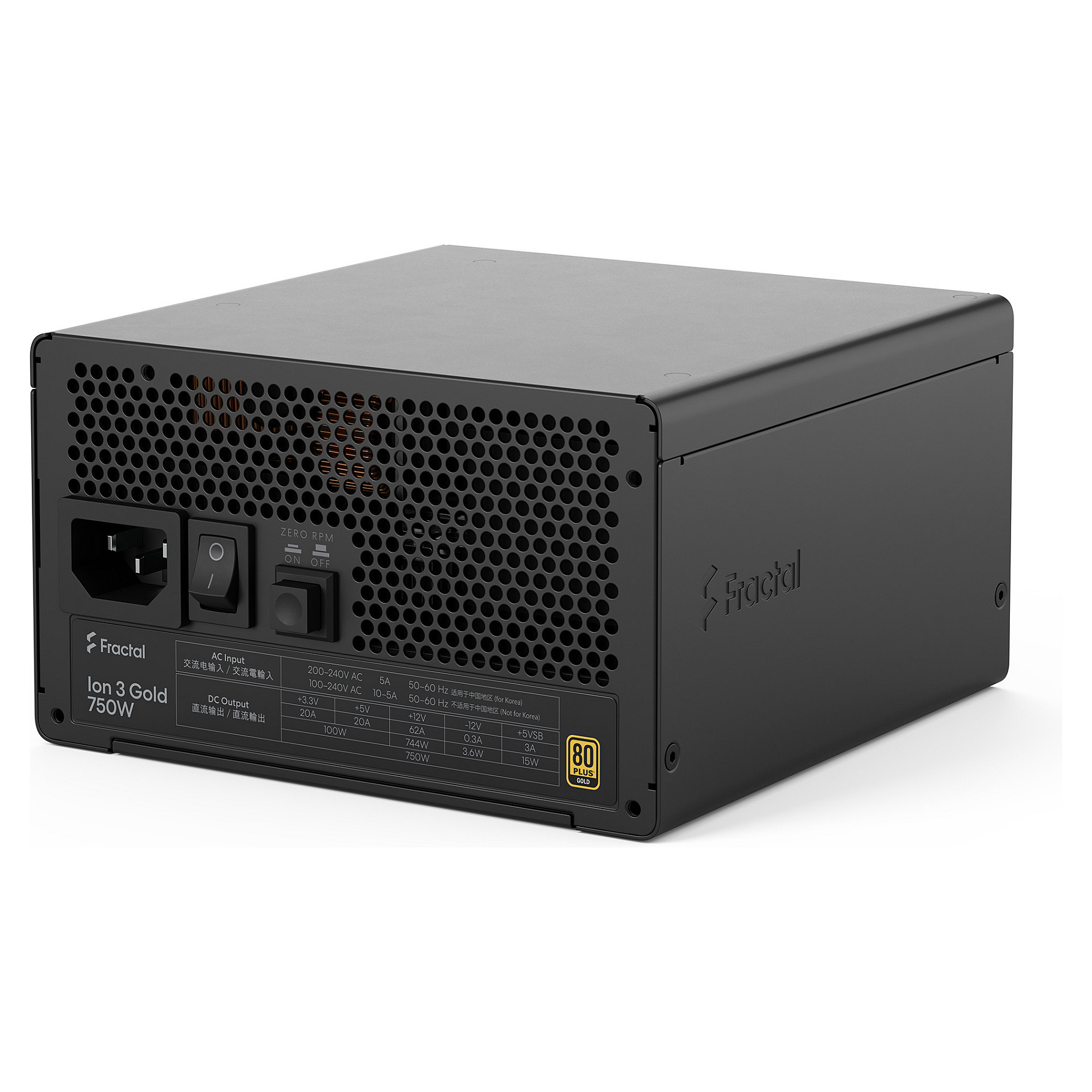 Furnizues Energjie Fractal Design Ion 3 Gold Black / 750W / 80 PLUS Gold / ATX 3.1 - 14