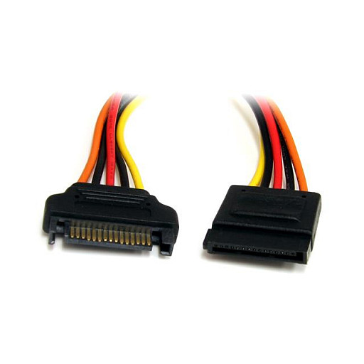 Kabllo Zgjatuese për Energji SATA StarTech.com SATAPOWEXT12 / SATA 15-pin / 18 AWG / 0.3048m - Zezë