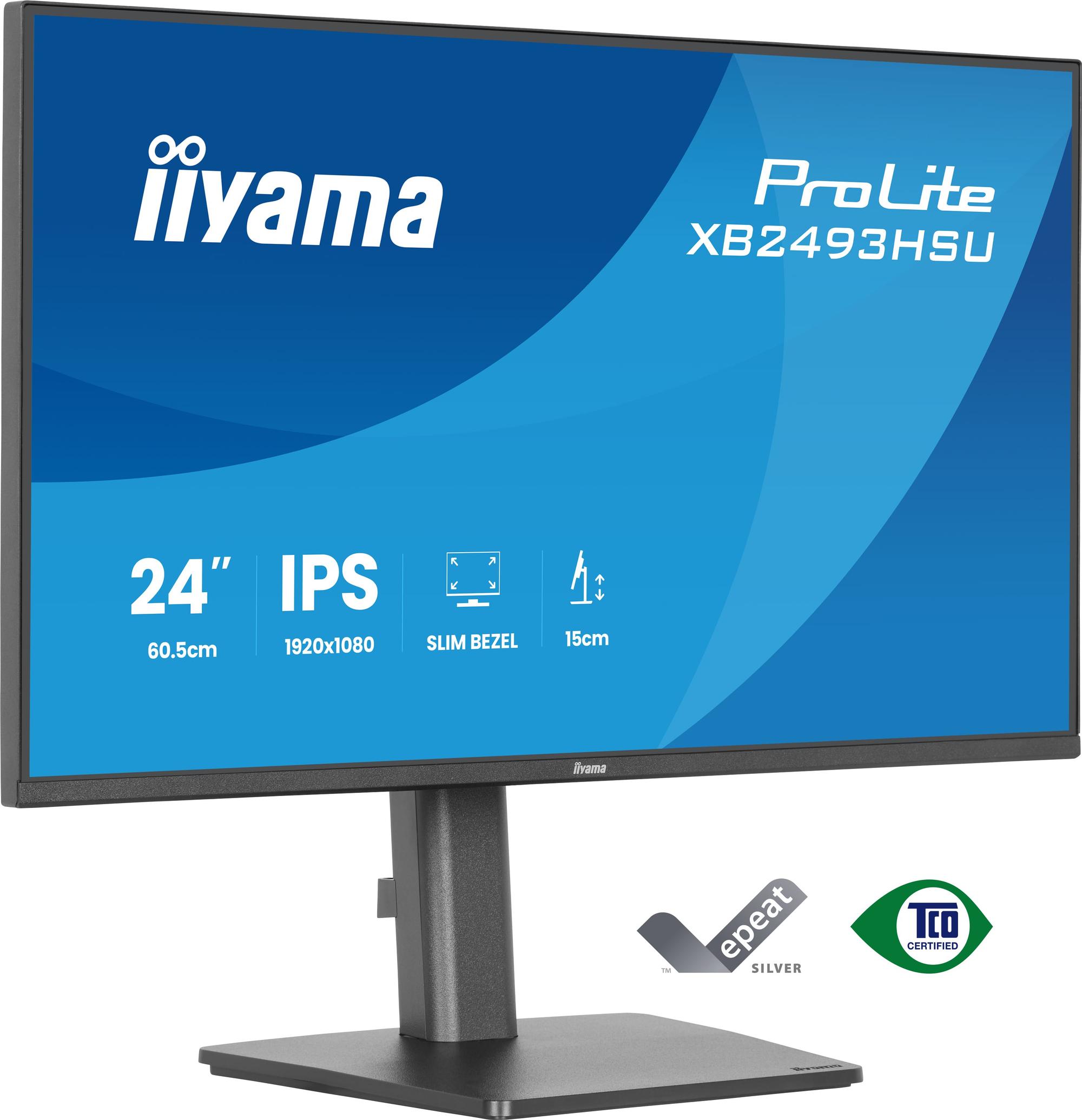 Monitor iiyama ProLite XB2493HSU / XB2493HSU-B1 / 23.8" / Full HD IPS / 120 Hz / 1 ms / HDMI + DisplayPort + USB – Zezë - 2