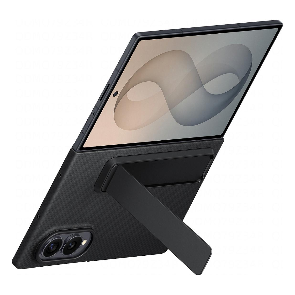 Aksesorë për telefon Samsung EF-XF971SBEGWW / Carbon Standing Case / Carbon Fibre / Built-in Stand / Galaxy Z Fold8 - Zezë - 2