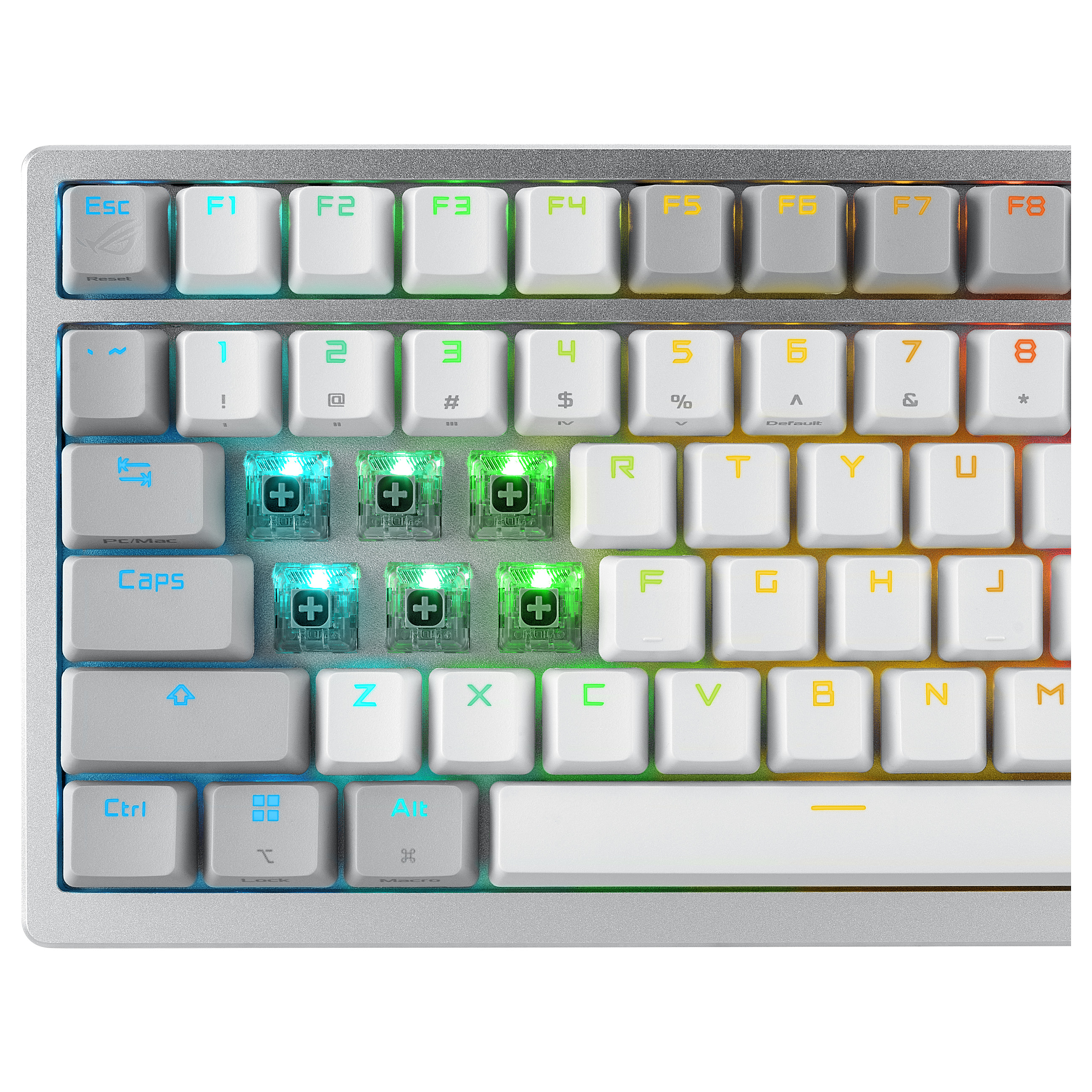 Tastierë Gaming Asus ROG Azoth Mechanical RGB LED / Wired & Wireless / QWERTZ  -Bardhë - 7