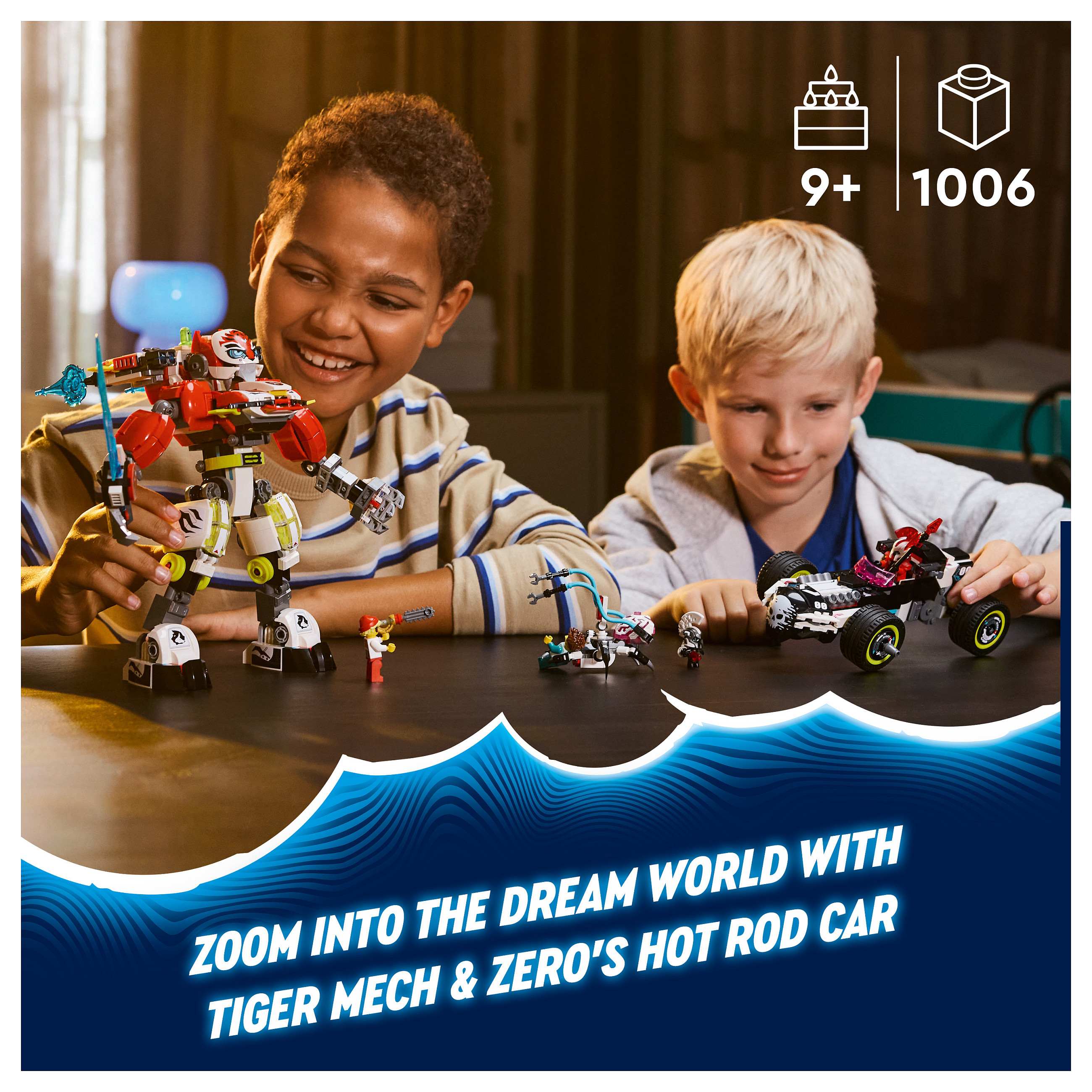 LEGO 71497 DREAMZzz Cooper's Tiger Mech & Zero's Hot Rod Car - 19