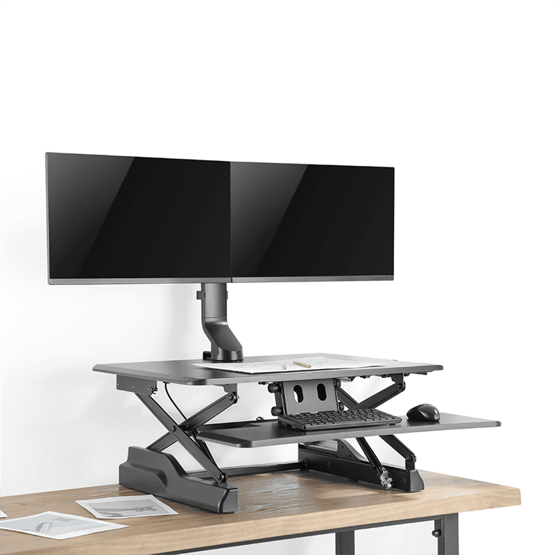 Mbajtëse për Monitor LogiLink BP0160 / 2 Monitorë / 17–27" / deri 7kg për Monitor / VESA 75x75 & 100x100 / Rotacion 180° - Zezë - 6