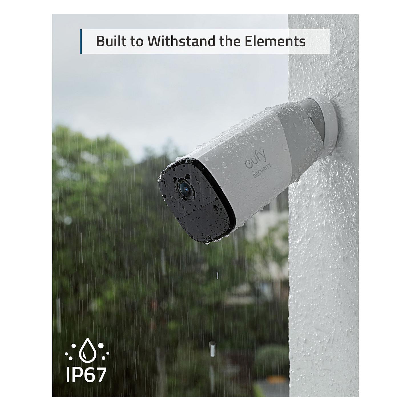 Kamerë Sigurie IP CCTV Eufy eufyCam 2 Pro 2-Cam Kit + HomeBase 2, 2K, 140°, Wi-Fi, IR, IP67 - Bardhë - 15