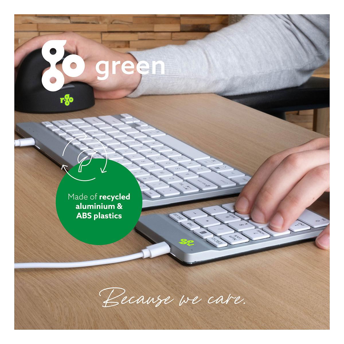 Tastierë Numerike me Kabllo R-Go Tools Numpad Break / RGOCONMWDWH / Scissor / Break Indicator / USB-C – Bardhë - 5