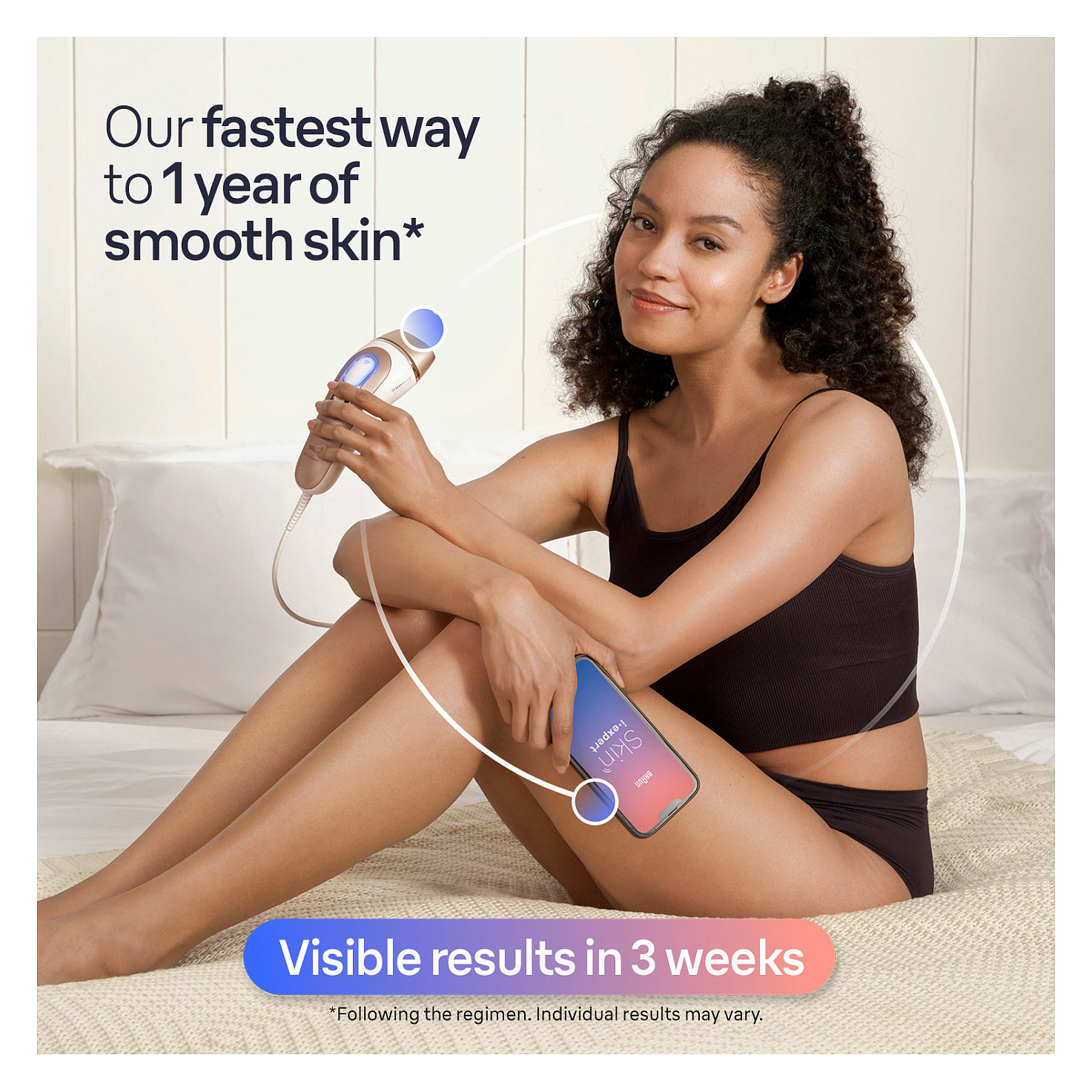 Depilator IPL Braun Silk-expert Pro Series 7 PL7253 / Skin Sensor / 10 Nivele / Trup & Fytyrë – Bardhë/Rozë - 2