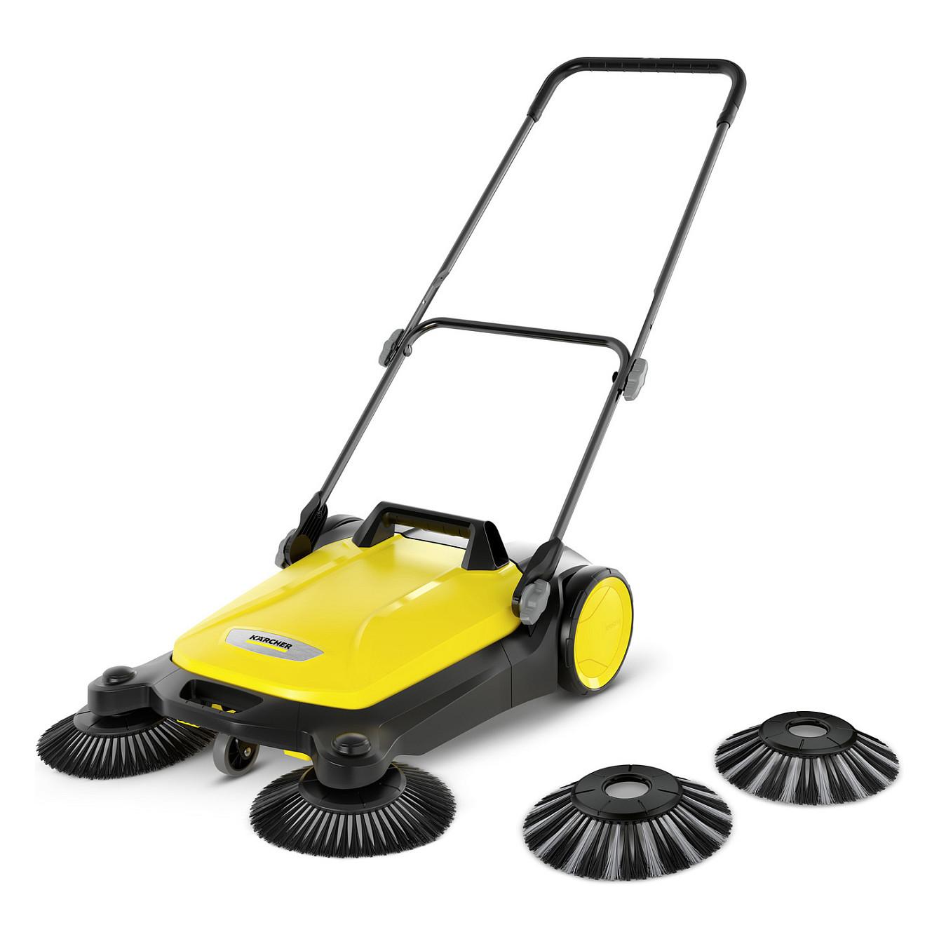 Makineri për Fshirje Kärcher S 4 Twin 2-in-1 / 680mm / 20L / 2400m²/h / 4 Furça Anësore – Zezë/Verdhë