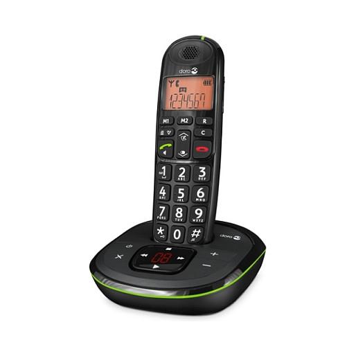 Telefon i Thjeshtë Doro PhoneEasy 105wr, DECT, ekran me ndriçim, përforcim zëri 30 dB - Zezë - 3