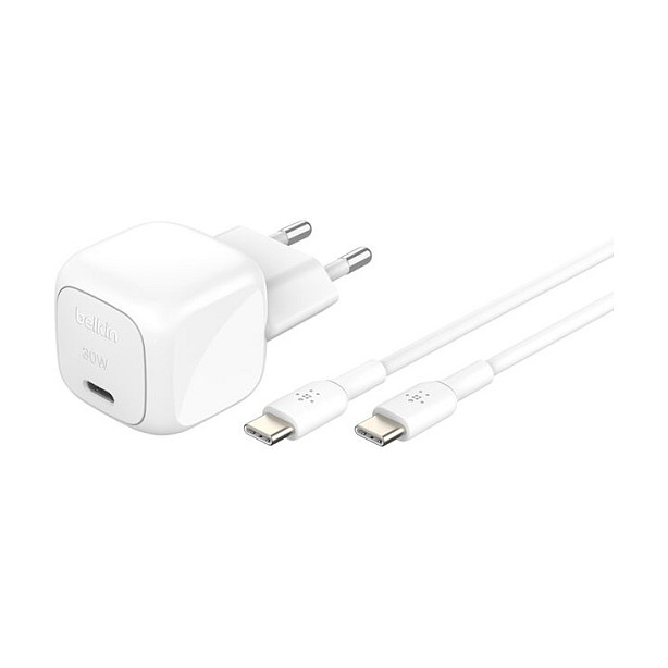 Karikues Belkin WCA008kq1MWH-B6 / USB-C / Kabllo 1m / Karikim i shpejtë – Bardhë